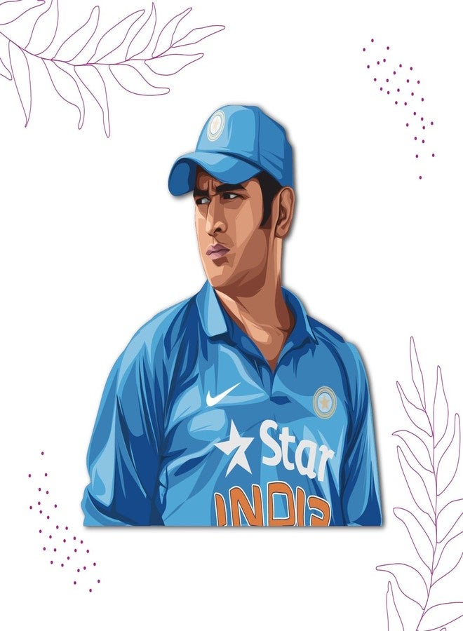 Bhai Please M S Dhoni Thala Wooden Fridge Magnet (Pack of 1) Gift for Cricket Fan, Husband, Boyfriend, Brother, Father, Uncle| Cricket World Cup - Image 5